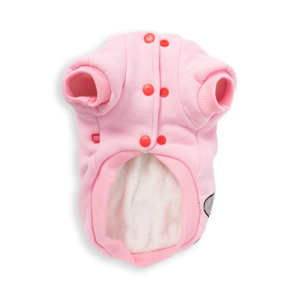 Dog's Life Monster Hoodies with Tongue Pink back
